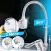 Kitchen Sink Faucet Hot and Cold Water Mixer Tap 360 Degree Rotating Flexible Hose Tap Deck Mounted Kitchen Accessories