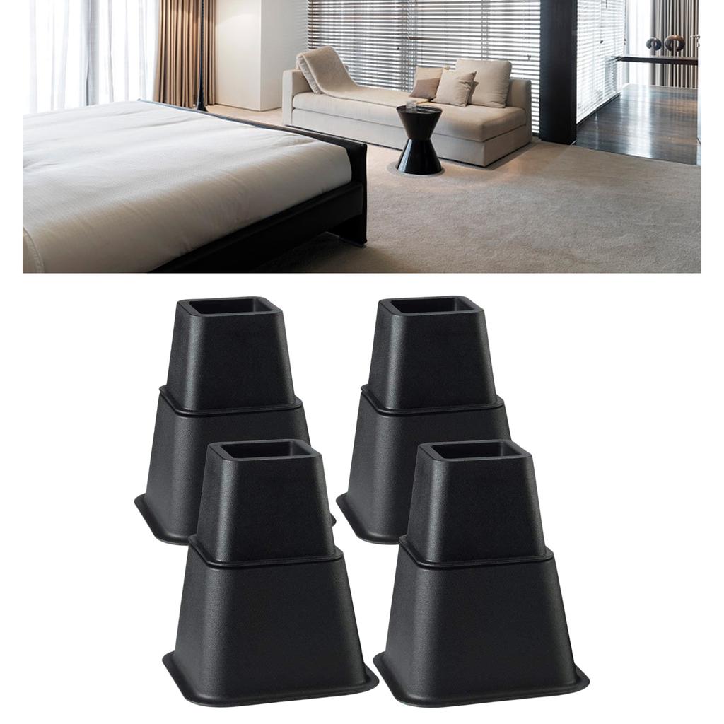8Pieces Practical Furniture Risers 6Inch Height Adjustable Bed Leg Extenders Convenient for Small Space Daily Use