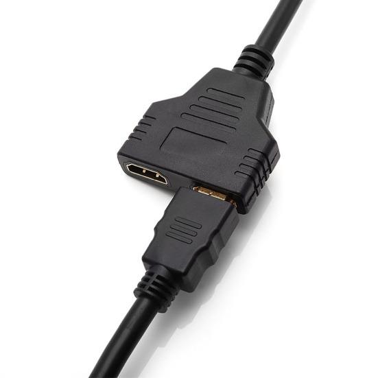 DOONJIEY 1 In 2 Out HDMI-compatible Splitter Male To Female Adapter Video Cable for PC