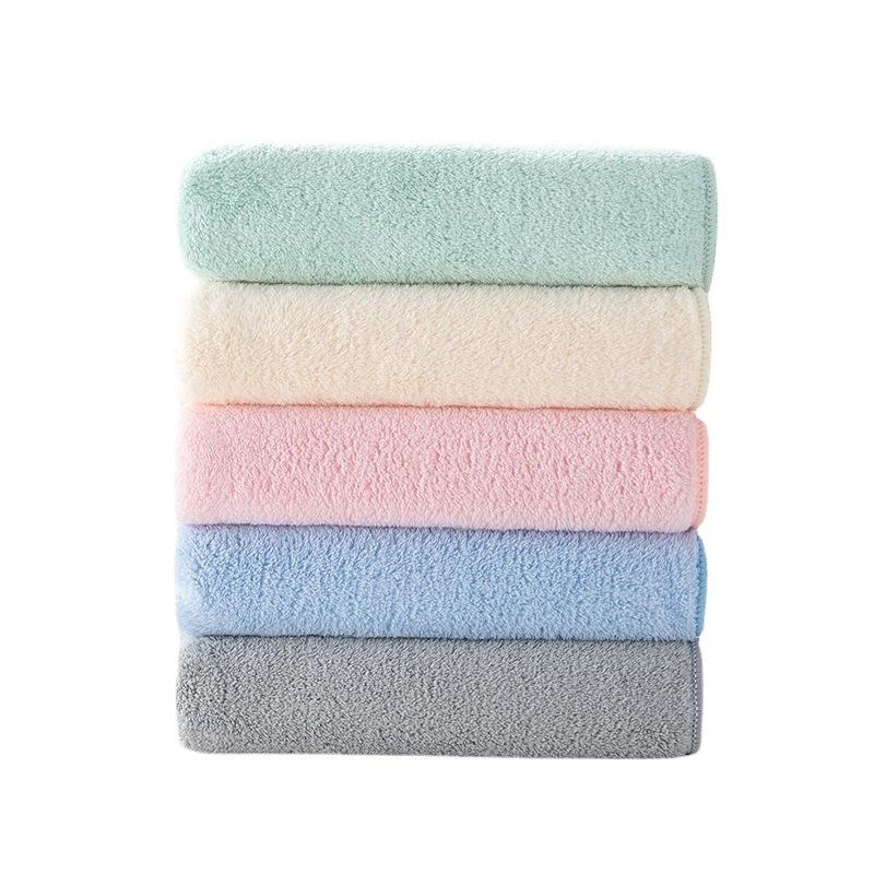 Towel Coral Fleece Thickened Soft Face Towel Absorbent Household Adult Logo