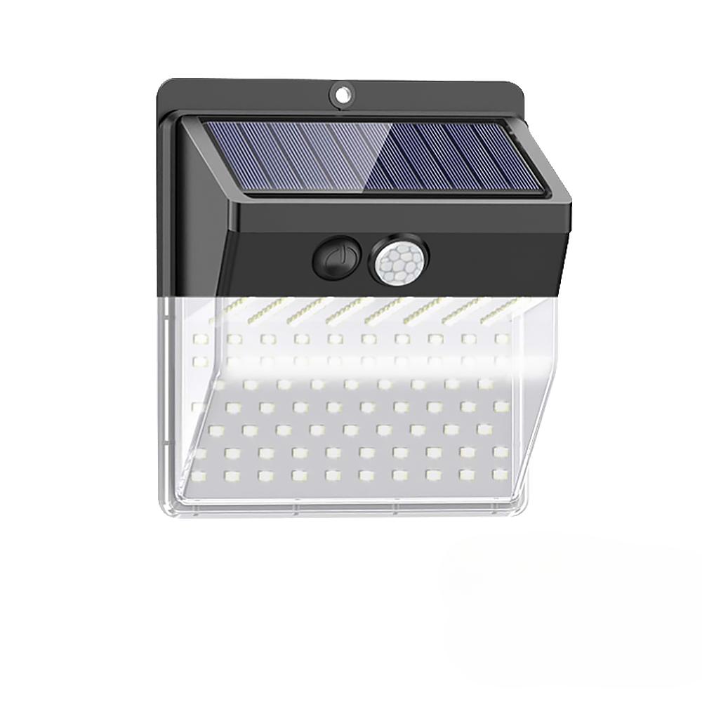 Lampe solaire d'extérieur 172 LED ultra lumineuse, 3 modes d'éclairage, détecteur de mouvement, grand angle de 270°, éclairage de sécurité