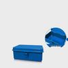 Retro Blue Metal Desktop Storage Box CN Plug (adapter Included)
