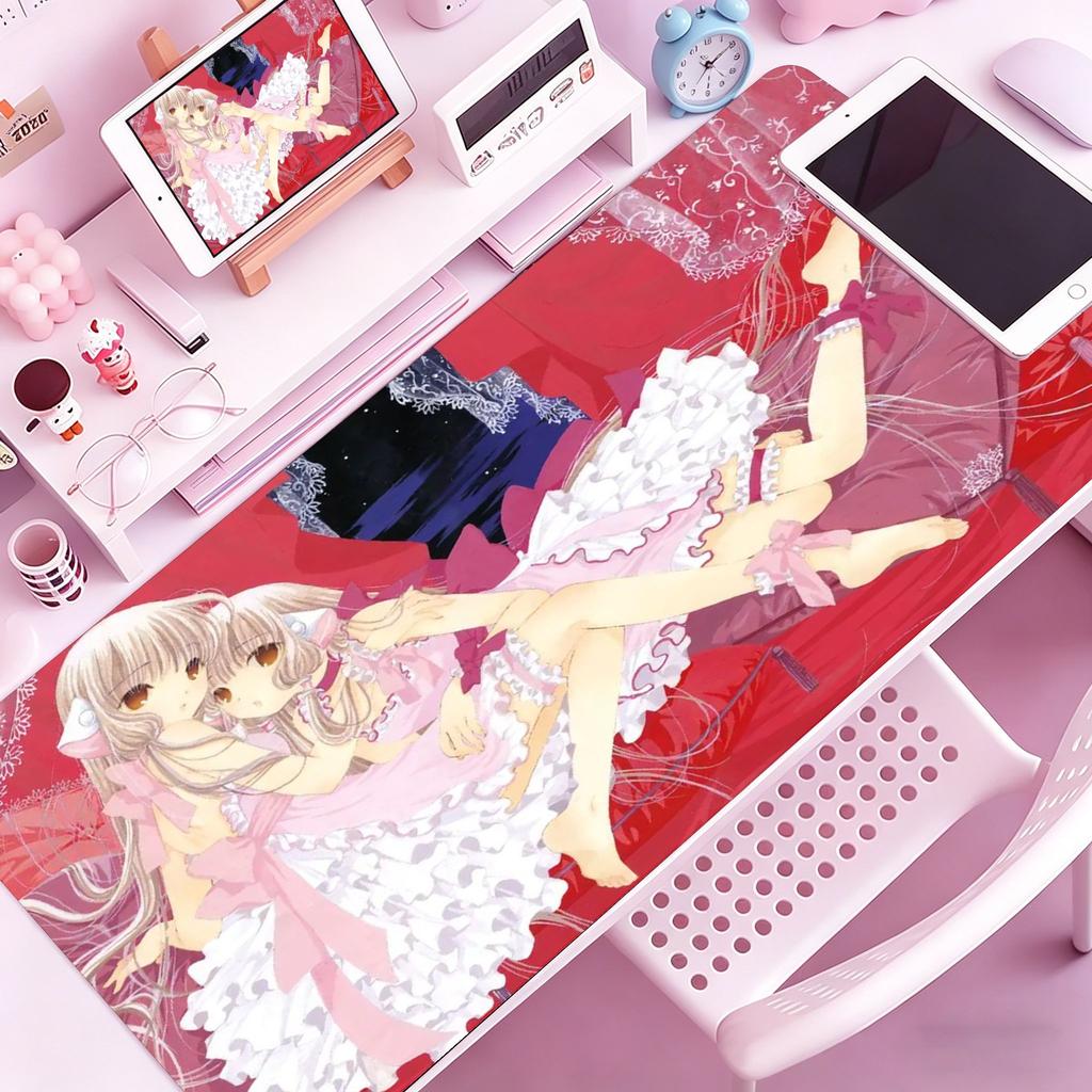 Anime CChobits Cute Chii Mouse Pad Nonslip Rubber Gamer Balance Computer Mat Decoracion Deskmat Laptop Office Large