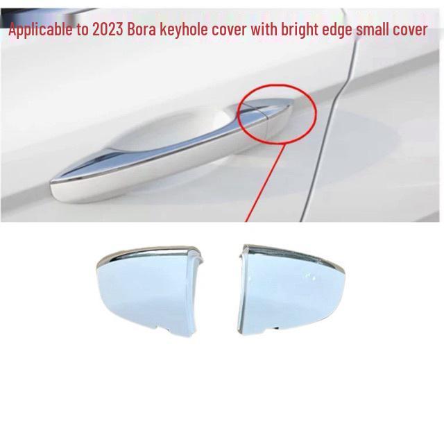 

Volkswagen 2023 Bora Door Handle & Lock Cover Set Shiny Strip Left білий