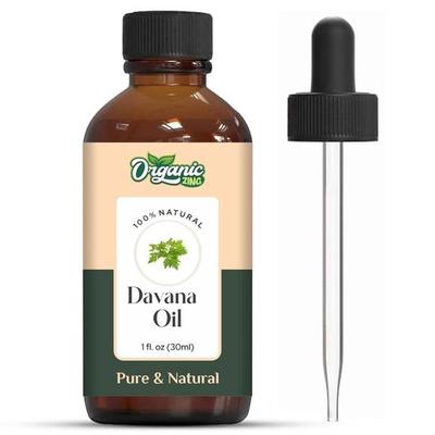 Organic Zing Davana (Artemisia Pallens) Oil | Pure & Natural Essential Oil for Skincare, Aroma and Diffusers- 30ml/1.01fl Oz