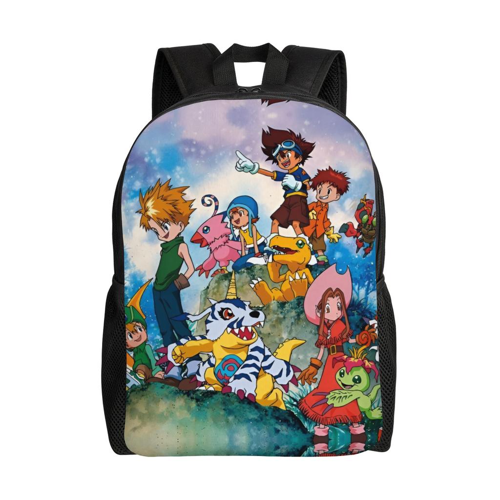 D-Digimons Backpacks for Men Women School College Student Bookbag Fits 15 Inch Laptop Cartoon Bags
