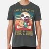 Easily Distracted By Sloths And Coffee - SloT-Shirt S-5XL Best T-Shirt