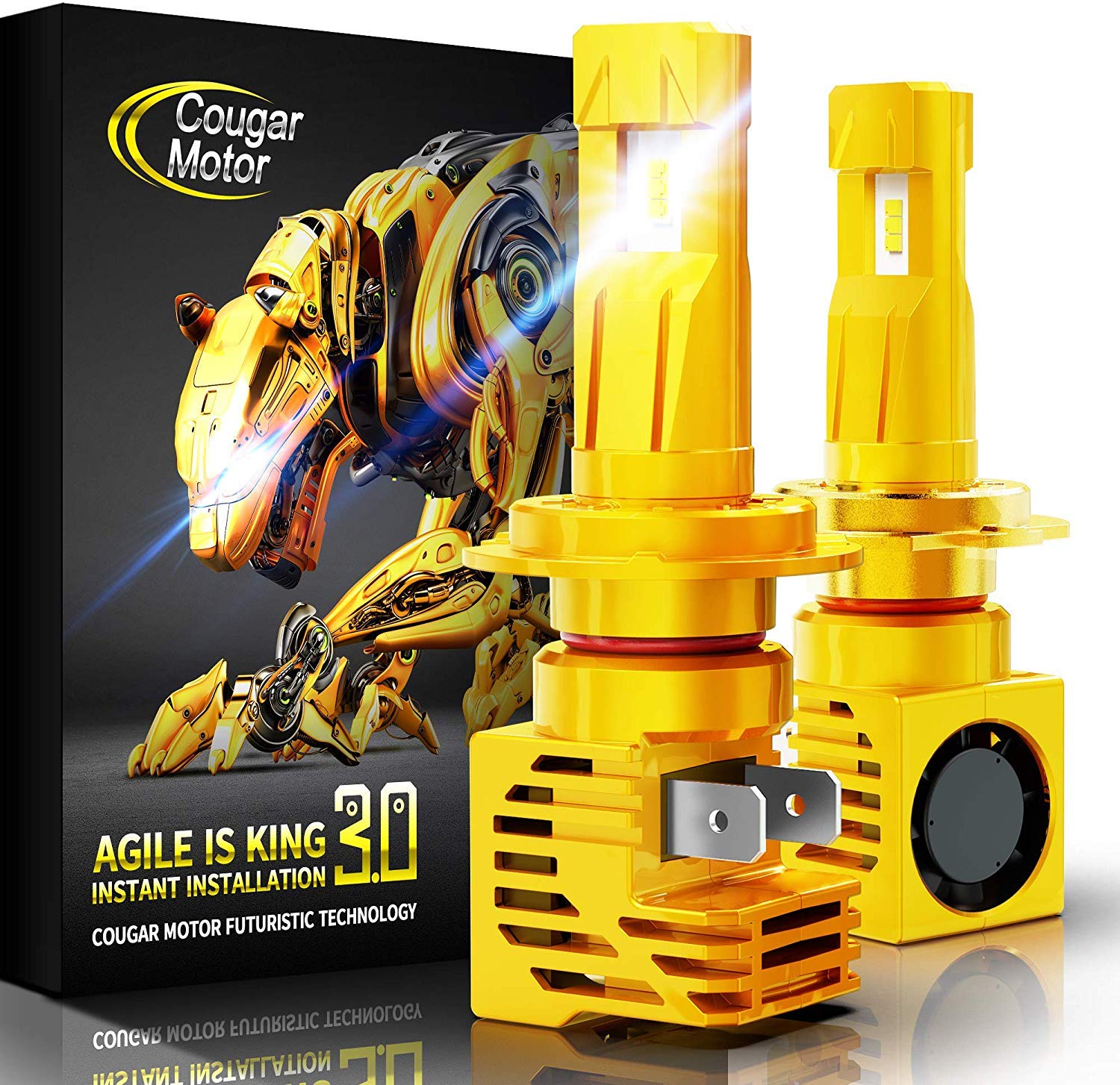 

Cougar Motor Wireless H7 LED Standard High lumens lumens 6500K for Motorcycles and with Cut Compatible with Pack of 2 Size as Headlights, Model, белый