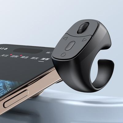 BT 5.3 Fingertip Ring Remote Control Remote Control Mouse Page Turner for Smartphones Wireless Camera Shutter Selfie Button