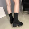 Fashion 2025 New Women Luxury Plus Size Women's Boots Couple Socks Shoes Women's Thick Bottom Casual Knitted Ankle Boots Size 35-43