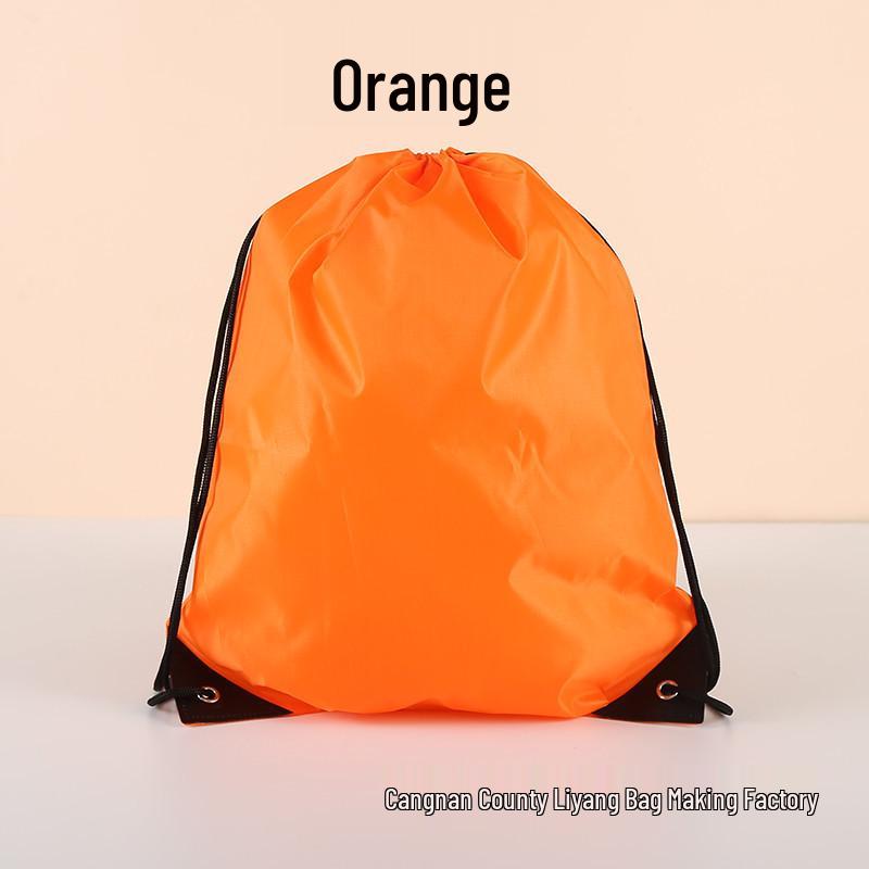 Colorful Polyester Handheld and Shoulder Strap Drawstring Bag for Storage and Sports