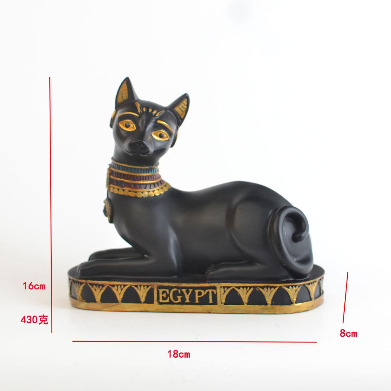 European Egyptian Cat God Resin Ornaments Home Living Room Entrance Door Wine Cabinet Guardian God Ornaments Decorations
