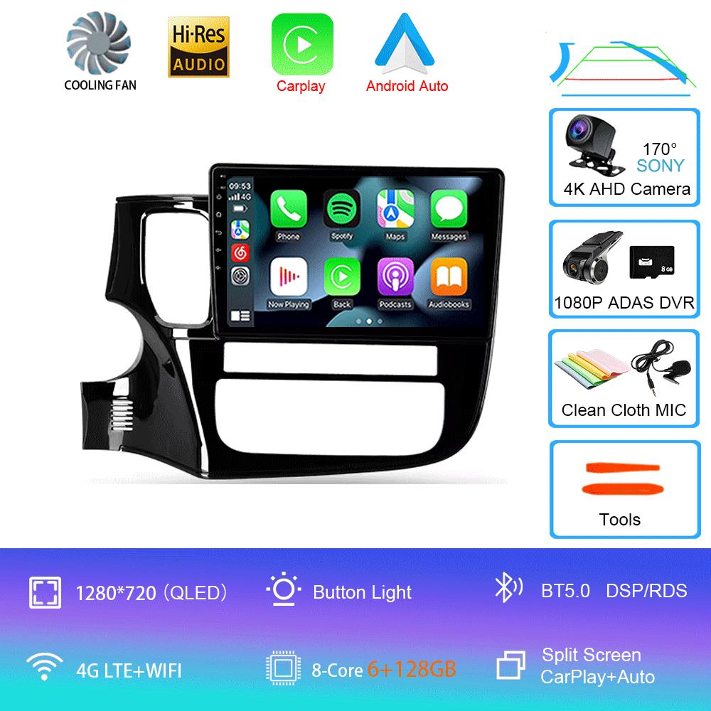 Car Radio Android 14 Carplay For Mitsubishi Outlander 3 GF0W GG0W 2012-2018 Multimedia Video Player Navigation Stereo GPS 2din