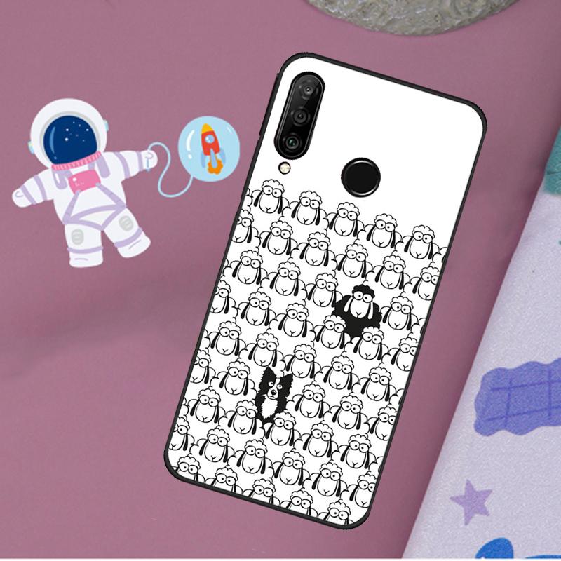 Cartoon Border Collie Case For Huawei Nova 5T 9 10 SE 3i 7i 8i 11i Y60 Y61 Y70 Y90 P40 P30 Lite Mate 60 P60 Pro