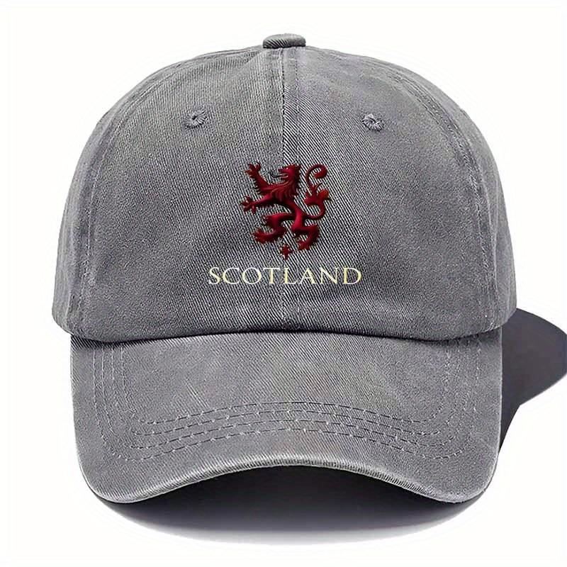 Classic British Baseball Cap with a Plaid Lion Pattern Perfect for Outdoor Activities And an Excellent Gift Choice