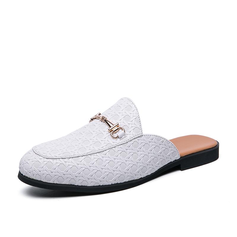 Fashion Men's Half Slippers New Fashion Outdoor Slippers Luxury Breathable Half Shoes for Men Casual Shoes Anti-slip Mules Beach Sandals