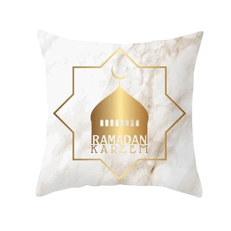 EID Mubarak Decorative Cushion Cover Ramadan Decoration Home Islamic Muslim Ramadan Kareem EID Al Adha Gift Sofa Pillow Cover