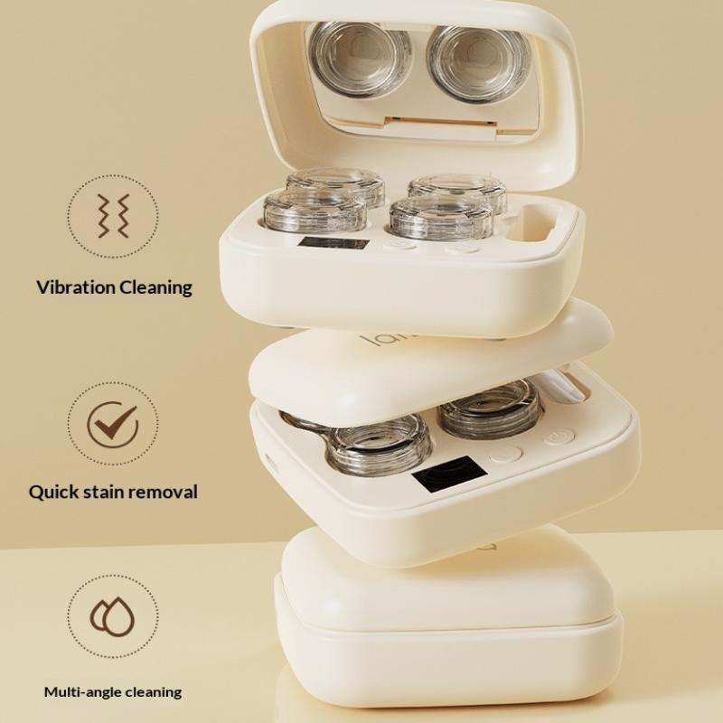 Contact Lens Cleaner Machine Portable With Type C Charger Soft Lens Cleaning Device For Men Women Adults Home Travel Daily Use