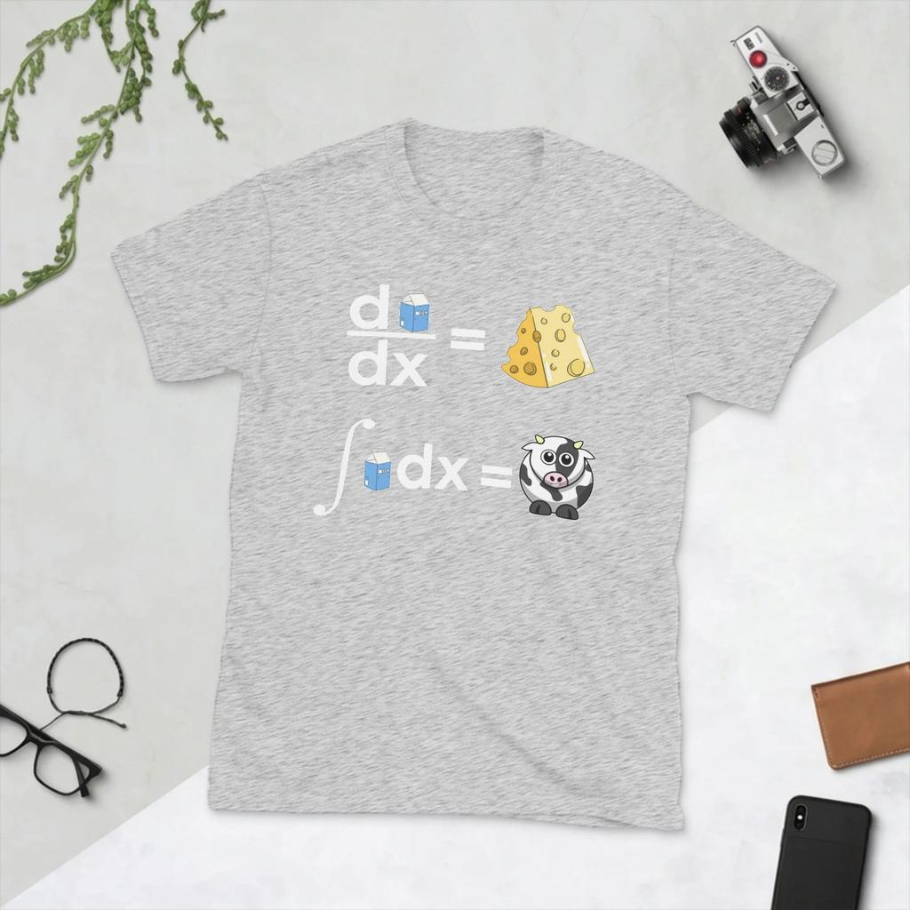 Milk Calculus Milk Differential Is Cheese Unisexs T Shirt Cow Funny Science Math Tee Shirt Short Sleeve TShirt Cotton Gift Tops