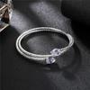 Single Row Luxury Full Diamond Bracelet Zircon Inlaid Claw Chain Bracelet Open Bracelet Jewelry