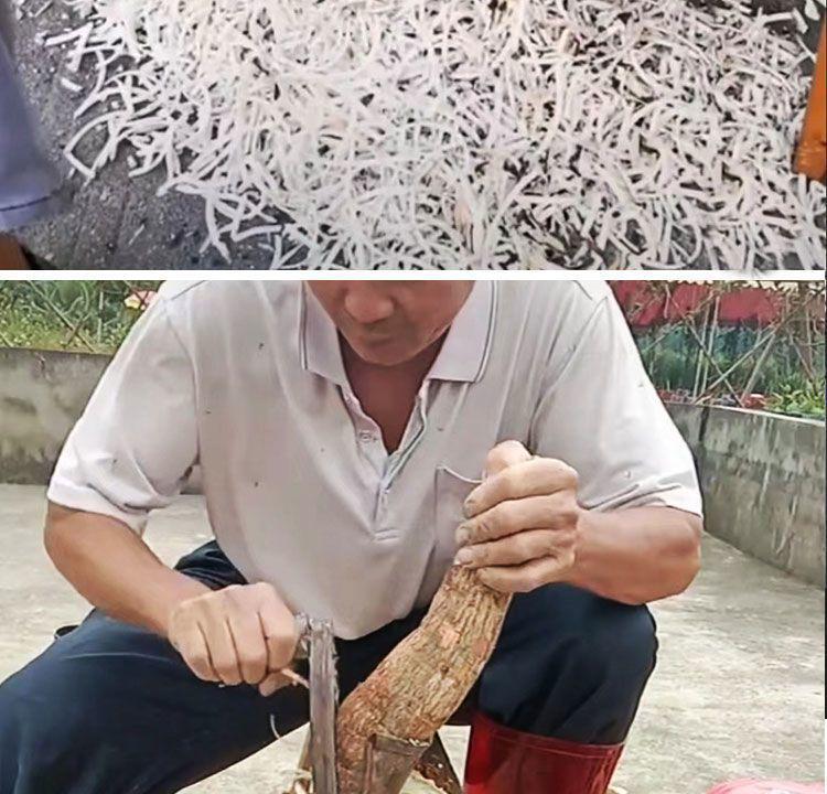 Landwirtschaftlicher Handkurbel-Häcksler: Maniok, Süßkartoffel, Rettich, Kürbis und Kartoffelhackgerät.