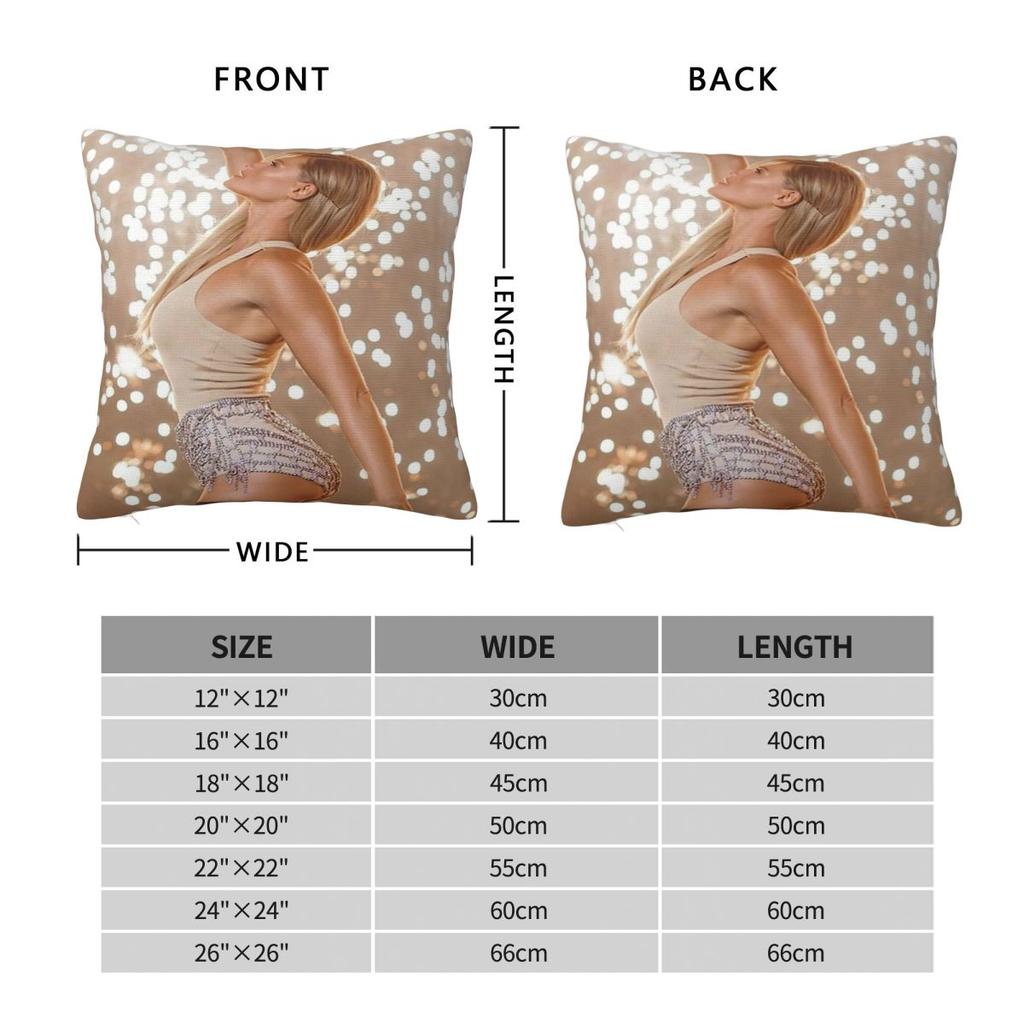 Helene Fischer Unforgettable Moments Square Pillowcase Polyester Linen Velvet Printed Zip Throw Pillow Case Sofa Cushion Case