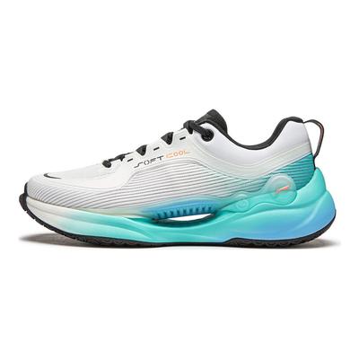 Li Ning Scarpe Casual da Uomo Morbide Fresche Traspiranti Suola Spessa Rialzanti Ammortizzanti Leggere Scarpe Casual Uomo Bianco Verde Nero AGLU025-3