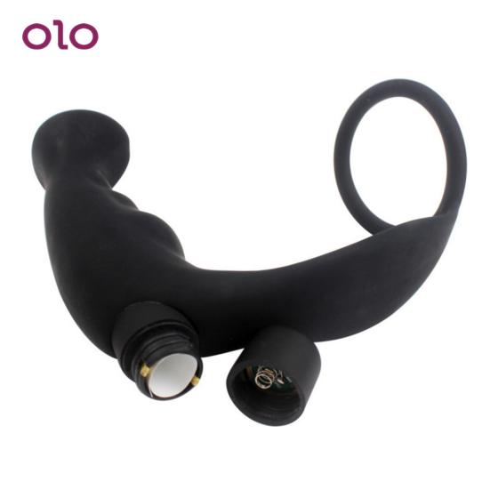 Men's Masturbation Plug Silicone Vibrator Sex Toy Prostate Ring G-Port Massager Adults