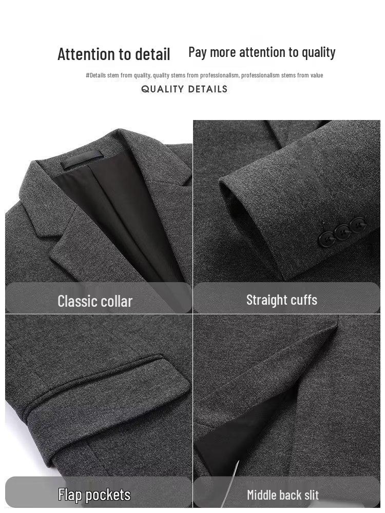 Men’s Slim Fit Woolen Blazer Suit Set - 2024 Autumn/Winter Collection