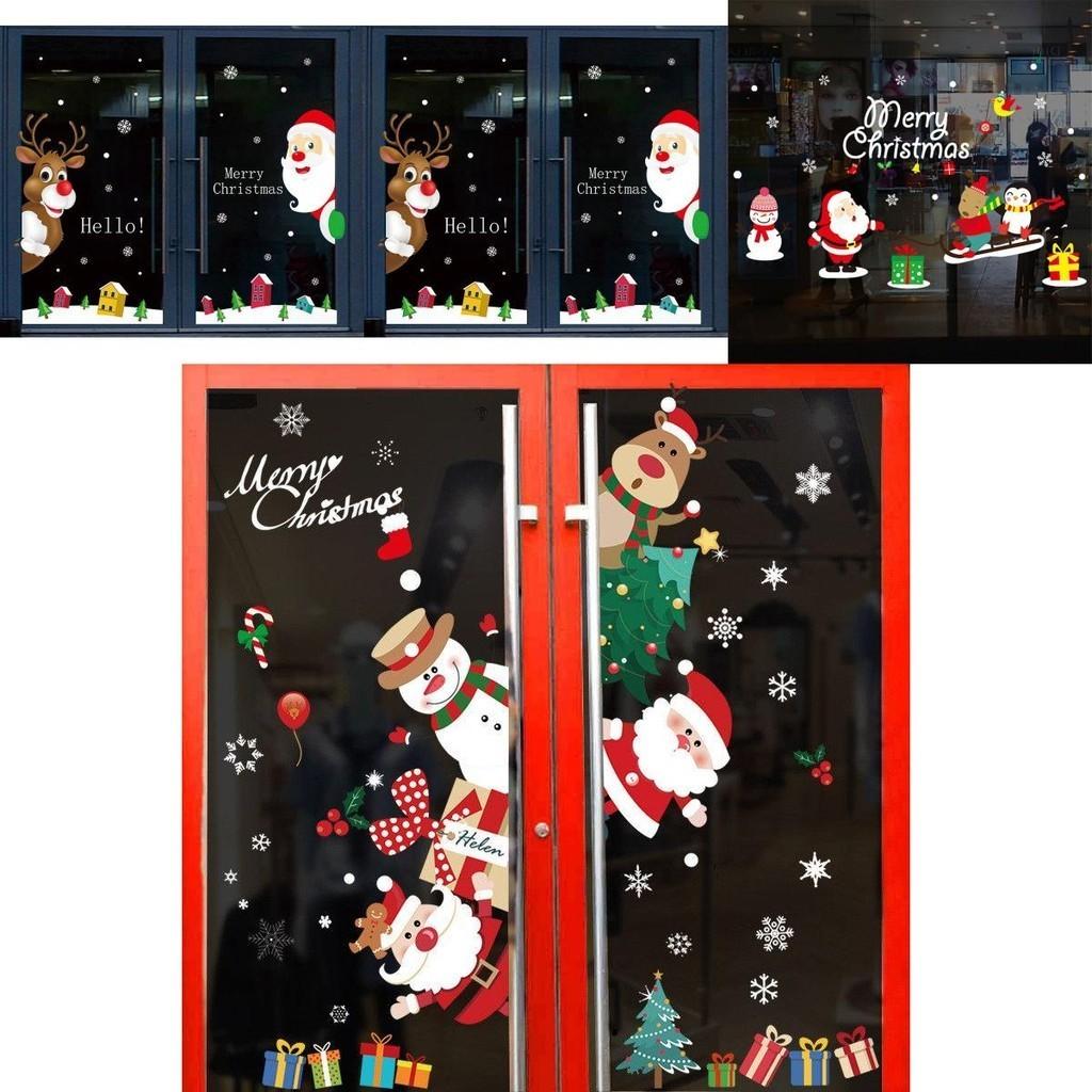 Klassische Weihnachtsfensteraufkleber mit Weihnachtsmann für eine magische Feiertagsatmosphäre