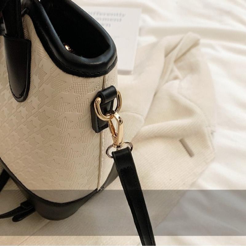 Fashiable Ctrast Color Women's Hand-Bucket Bag New Versatile Crossbody Underarm Bag Elegant Temperament Shoulder Bag