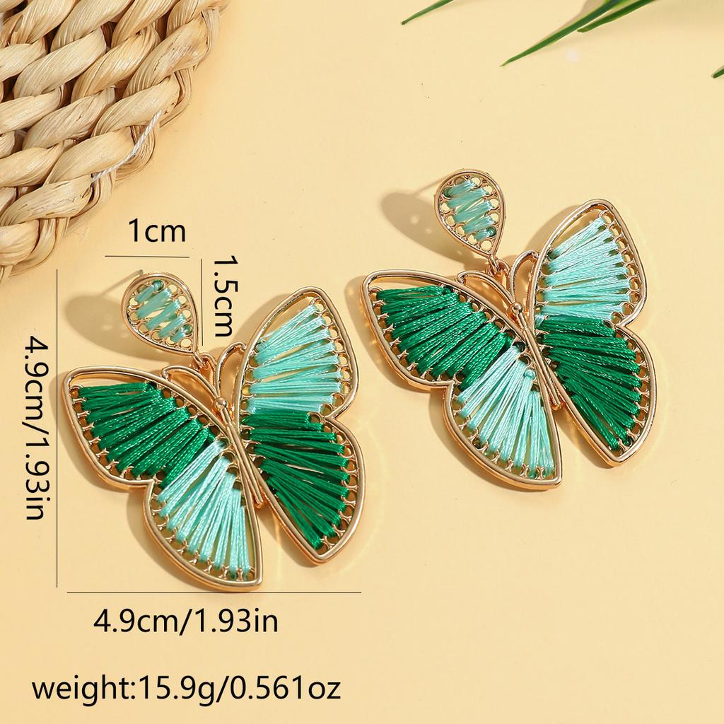 Weaving Flower Earrings For Women, Niche Flower Petals Bohemian Vacation Style Jewelry Gift