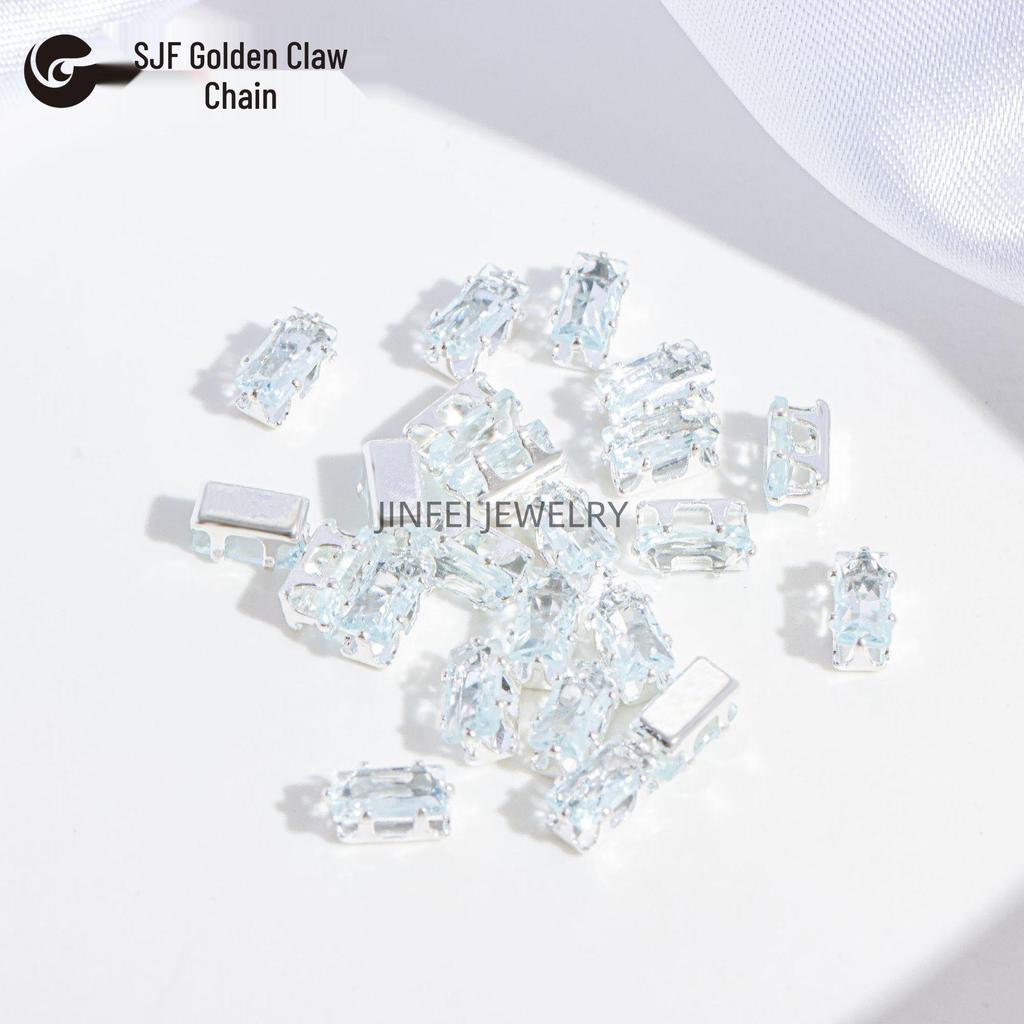 50-teiliges DIY-Schmuck-Set: Bunte rechteckige und quadratische Edelsteinbohrer