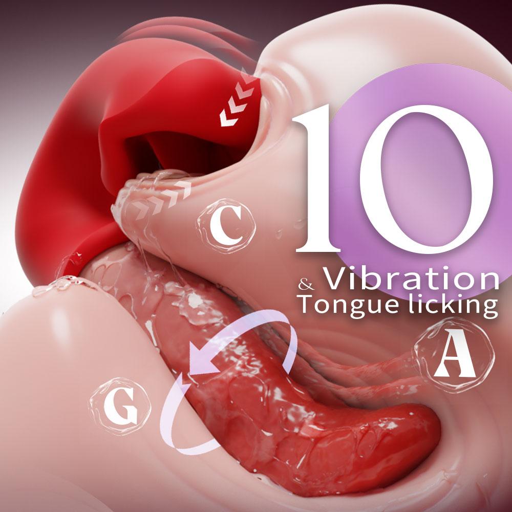 Kraftvoller Klitoris-Zungenlecker-Vibrator für Frauen Klitoris Brustwarzen G-Punkt Stimulator Weiblicher Vagina-Massagegerät Vibrator Sexspielzeug für Erwachsene