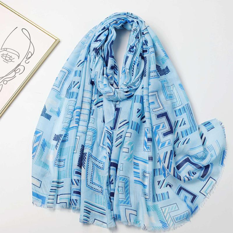 2024 New Fashion Print Ladies Women Scarf Female Cotton Linen Shawl Tassel Four Seasons Muslim Hijab Wrap 90*180cm