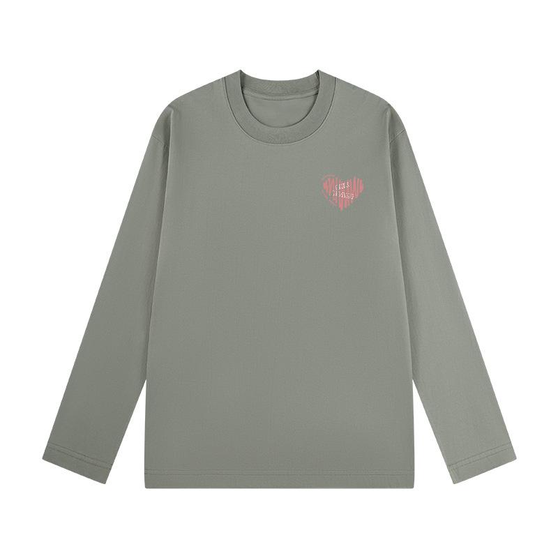 Women's 2025 American Style Pure Cotton Long-Sleeve T-Shirt: Loose Fit, Ideal for Autumn/Winter.