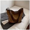 Large Capacity Casual New 2025 Summer Simple PU Texture Retro New Fashion Single Shoulder Tote Bag Women's Bag