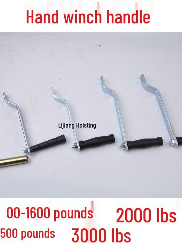 Hand-Crank Winch Handle with Plastic Grip Sleeve