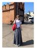 Women's High Waist Plaid Fringe A-line Skirt - 2025 Spring/Autumn Collection