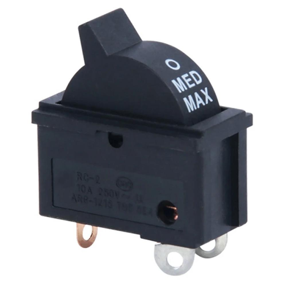 

Snap-in Switches Power Switch Black Red Insulation Flame Retardant Three Pin Three Gears 250V 10A 3 Position SPDT чорний