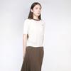 Sweet Basil Women's Thin Round Neck Short Sleeve Knit Top Z1EB43155A