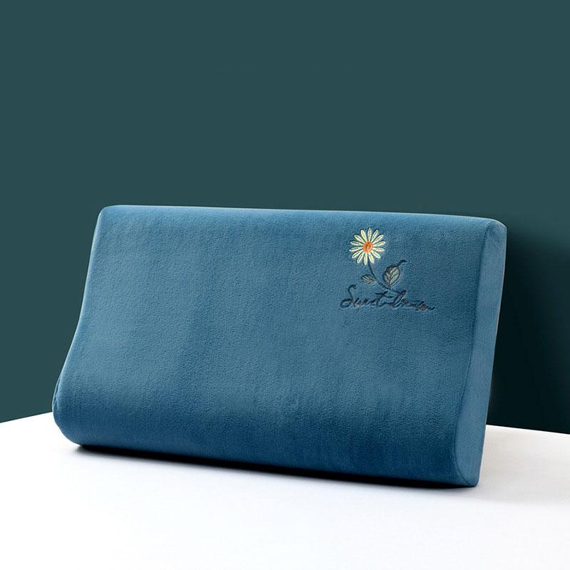 Latexový zimní termo povlak na polštář Baby sametově praný dětský polštář na polštář Memory Povlak na polštář vyšívaný jednobarevný plyšový polštář