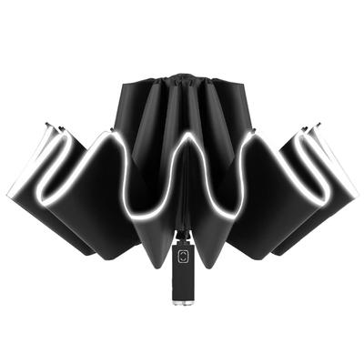 Folding Umbrella Reflective Stripe Inverted UV Proof Automatic Umbrella for Sunny and Raining Days