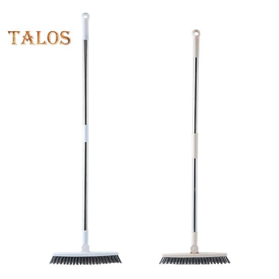 Floor Brush Ergonomic Design Heavy-Duty Long Handle Floor Scrubber with V-Shaped Brush Head Multi-Purpose Cleaner