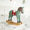 1PC Resin Rocking Horse Christmas Ornament Vintage Style for Tree Hanging Home Decor DIY Craft Collection Gift Decoration Home