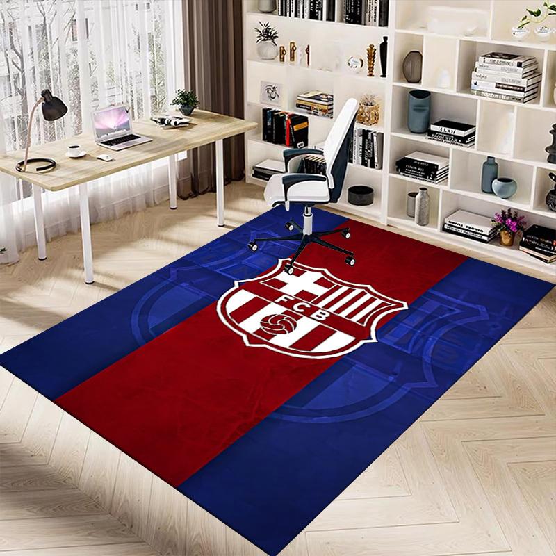 1 stk FC Barcelona Ekstra Stor Sklisikker Gulvteppe, Kontor, Familie, Soverom, Studio Stort Områdeteppe Innendørs Tepper