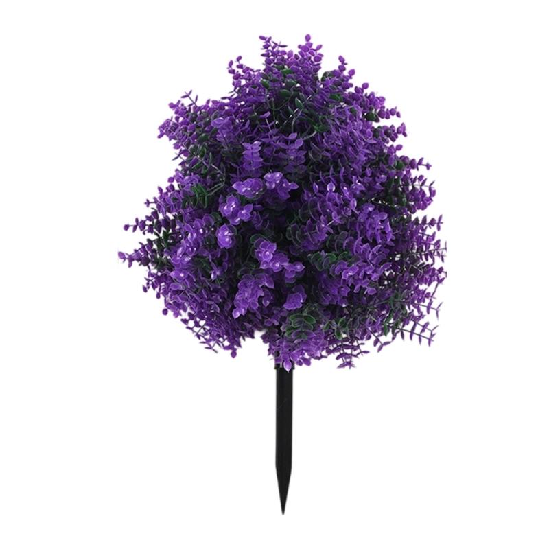 Realistic Artificial Eucalyptuses Leaves Ground Stakes For Outdoor Garden Decoration With Weather Resistant Plastic And Soft Rubber