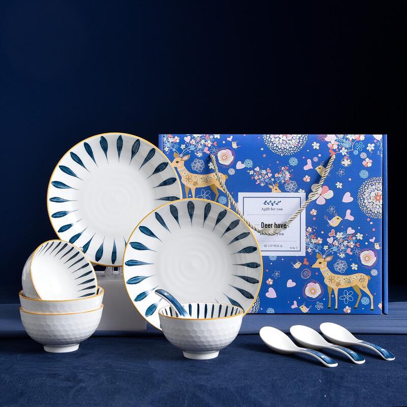 Ju Taoren Japanese Style Ceramic 10-Piece Gift Set