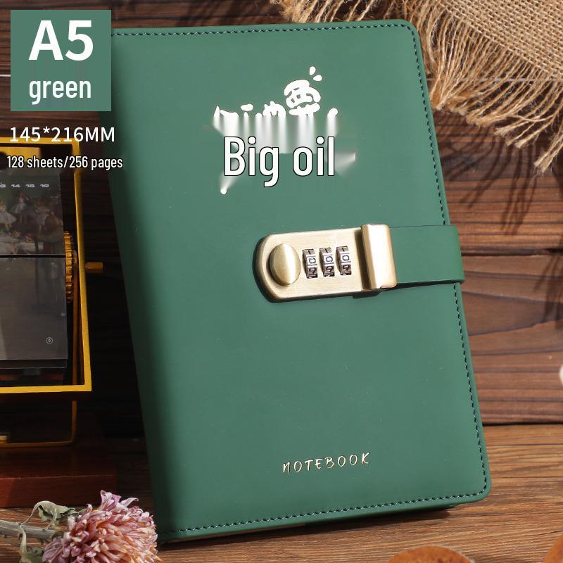 Minimalist Lock Diary & Notebook with Invisible Combination Closure for Students & Professionals