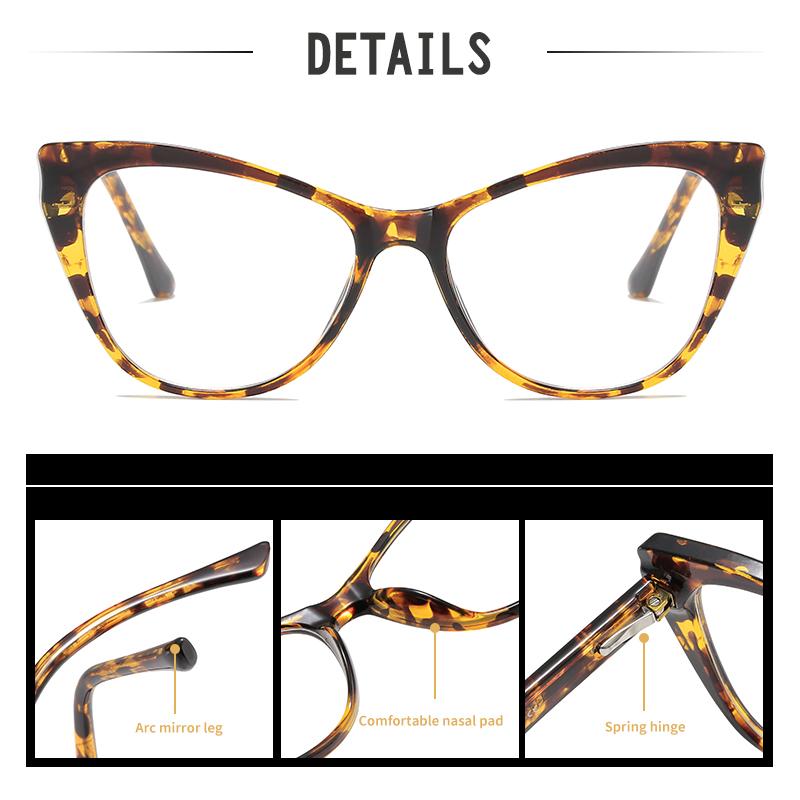 New Classic Black Cat Eye Anti Blue Light Glasses, Lightweight Frame Fashion Eyewear for Women, Ideal for Office & Daily Wear